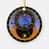 Astronomische Uhr Keramik Ornament (Vorne)