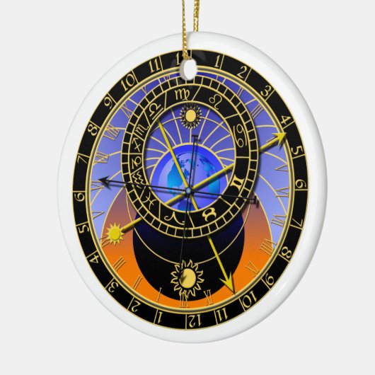 Astronomische Uhr Keramik Ornament (Links)