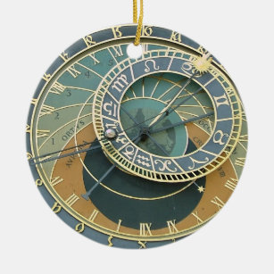 Astronomische Uhr Keramik Ornament