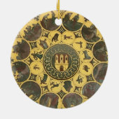 Astronomische Uhr Keramik Ornament (Hinten)