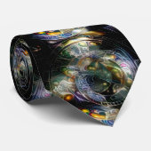 Astronomische Uhr Krawatte (Gerollt)
