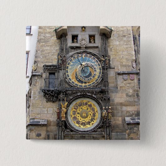 Astronomische Uhr oder Prag Orloj Button (Vorderseite)