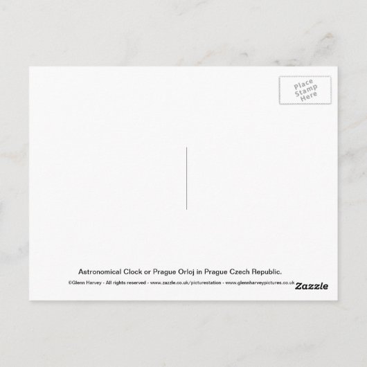 Astronomische Uhr oder Prag Orloj Postkarte (Rückseite)