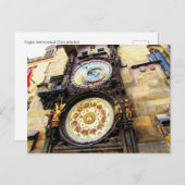 Astronomische Uhr Prag Feiertagspostkarte (Vorne/Hinten)