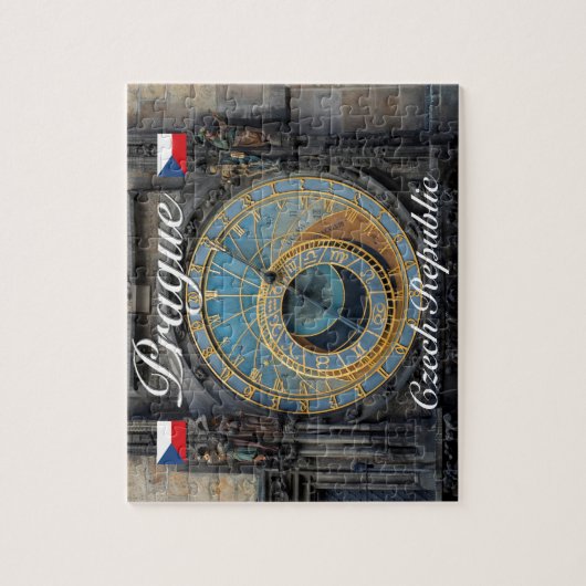 Astronomische Uhr Prag Orlog Tschechische Republik Puzzle (Vertikal)