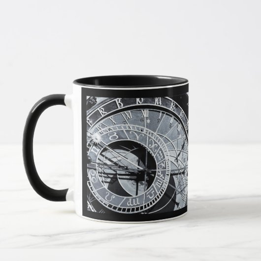 Astronomische Uhr und Skelett - Prag, Tschechien Tasse (Links)