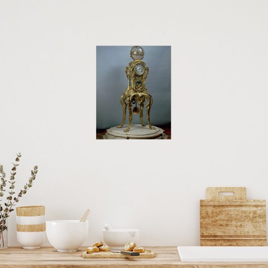 Astronomische Uhr von Jacques Caffi Poster (Küche)