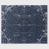 Astronomische Vintage Marine Geschenkpapier (Flach)