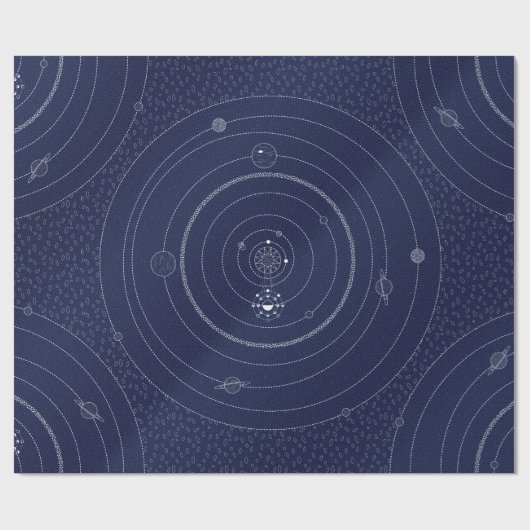 Astronomische Weltraumbahnhöfe Geschenkpapier (Flach)