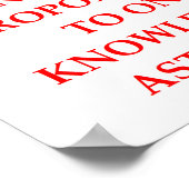 Astronomischer Astrologie-Witz Poster (Ecke)