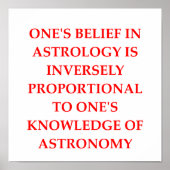 Astronomischer Astrologie-Witz Poster (Vorne)