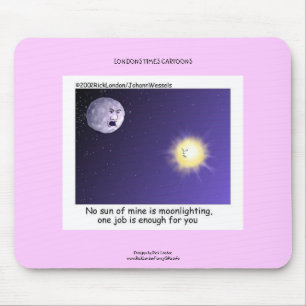 Astronomischer Moonlighting Cartoon Funny Mouse Pa Mousepad
