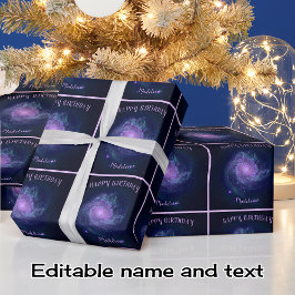 Astronomischer Südpinwheel individuelle Name und T Geschenkpapier