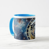 Astronomischer Uhr-Time u. Raum Prags Tasse (Vorderseite Links)