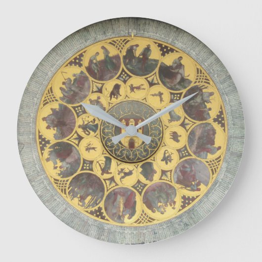 Astronomisches antikes Tierzeichen Große Wanduhr (Vorderseite)