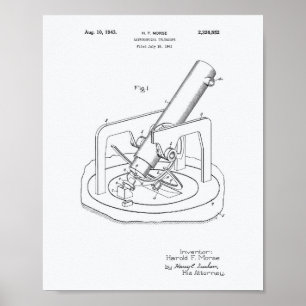 Astronomisches Teleskop 1943 Weißbuch über Patentk Poster