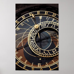 astronomisches Uhr Prags Plakat