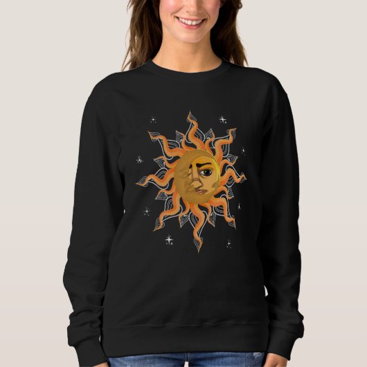 Astronomy Celestial Body Boho Aesthetic Sun Moon A Sweatshirt (Vorderseite)