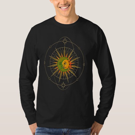Astronomy Crescent Moon Sun Celestial Body Boho As T-Shirt (Vorderseite)