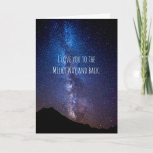 Astronomy Milky Way and Back Anniversary Card Karte