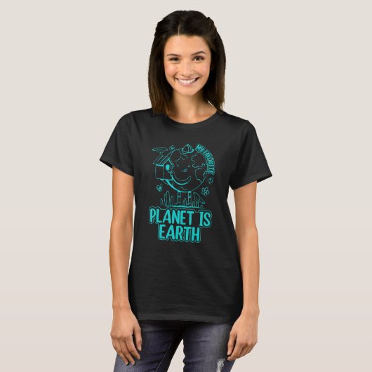 Astronomy Solar System Planets My Favorite Planet T-Shirt (Vorne ganz)