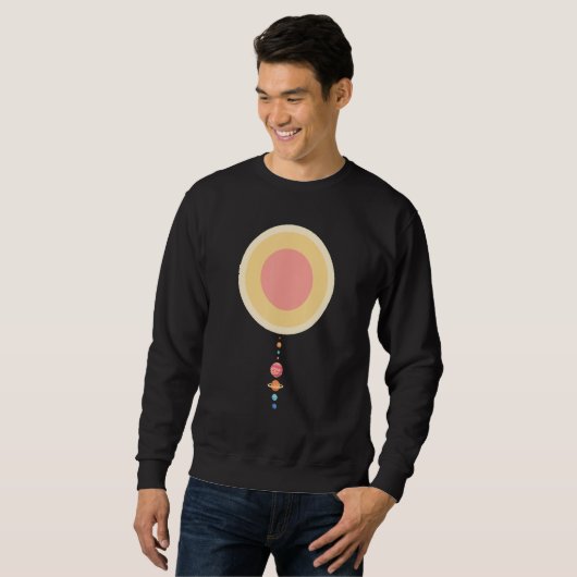 Astronomy Space Geeks Scale Model Solar System Pla Sweatshirt (Vorne ganz)