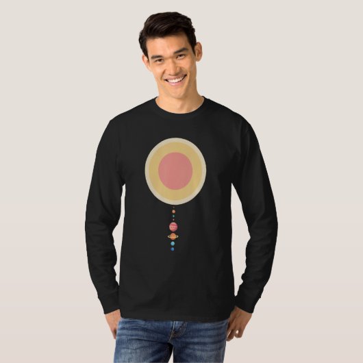Astronomy Space Geeks Scale Model Solar System Pla T-Shirt (Vorne ganz)