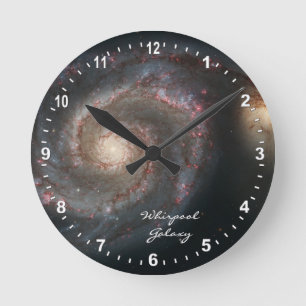 Astronomy & Whirpool Galaxy Clock, Hubble / spiral Runde Wanduhr