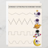 ASTRONOUT CUTTING PRACTICE WORKSHEET FOR KIDS (Vorne/Hinten)