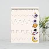 ASTRONOUT CUTTING PRACTICE WORKSHEET FOR KIDS (Stehend Vorderseite)