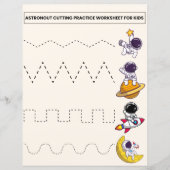 ASTRONOUT CUTTING PRACTICE WORKSHEET FOR KIDS (Vorderseite)
