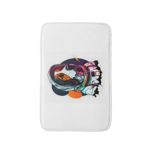 Astronout Dog Mascot Badematte (Vorderseite Vertikal)