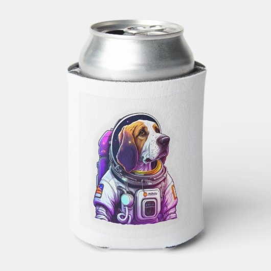 Astronout Dog Mascot Dosenkühler (Kanne Vorderseite)