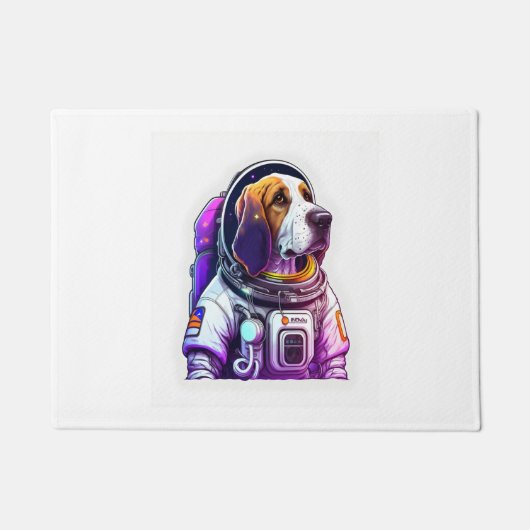 Astronout Dog Mascot Fußmatte (Vorderseite)