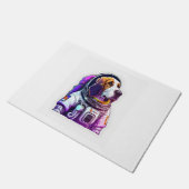 Astronout Dog Mascot Fußmatte (Schrägansicht)