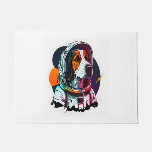 Astronout Dog Mascot Fußmatte (Vorderseite)