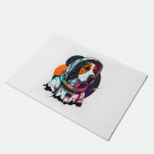 Astronout Dog Mascot Fußmatte (Schrägansicht)