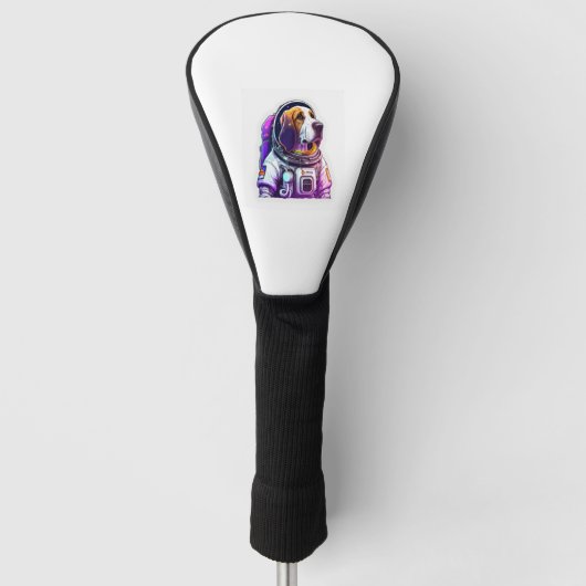 Astronout Dog Mascot Golf Headcover (Vorderseite)