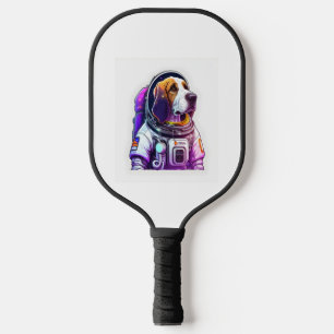Astronout Dog Mascot Pickleball Schläger