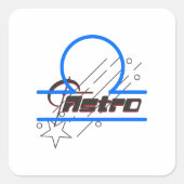 Astros Playroom Newest Quadratischer Aufkleber (Vorderseite)