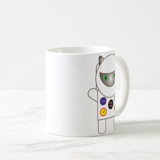 Astrounaut Kitty Kaffeetasse (VorderseiteRechts)