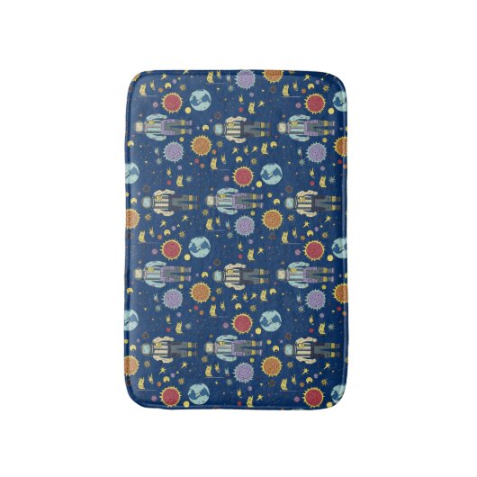 Astrounaut Space Man farbenfroh Badematte (Vorderseite Vertikal)