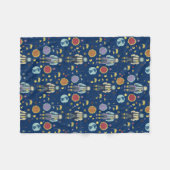 Astrounaut Space Man farbenfroh Fleecedecke (Vorderseite (Horizontal))