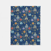 Astrounaut Space Man farbenfroh Fleecedecke (Vorderseite)