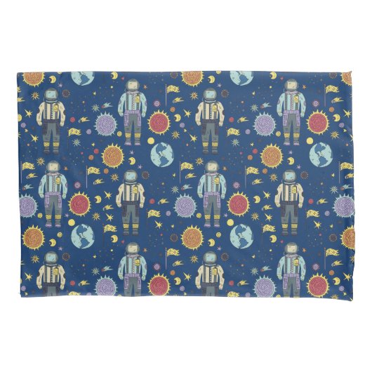 Astrounaut Space Man farbenfroh Kissenbezug (Vorderseite)