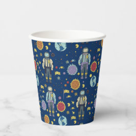 Astrounaut Space Man farbenfroh Pappbecher