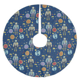 Astrounaut Space Man farbenfroh Polyester Weihnachtsbaumdecke