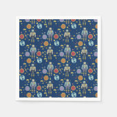 Astrounaut Space Man farbenfroh Serviette (Vorderseite)