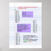 Astuce tables de multiplication Poster (Matte) (Vorne)