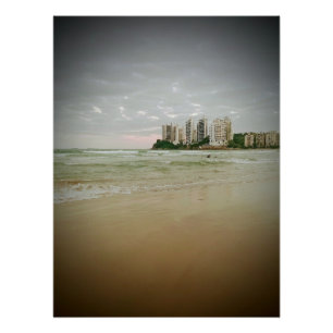 Astúrias Beach Guarujá Brasilien Poster